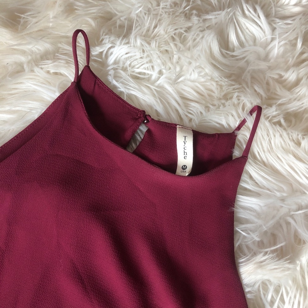 Red Spaghetti Strap Swing Dress
